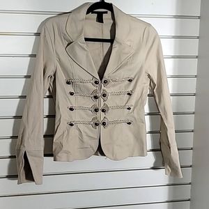 Jenni n Jess Jacket Military Influence Design Front  Tan 6 (Price Firm)
